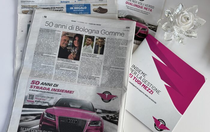 resto del carlino dicembre 2024 bologna gomme 50esimo