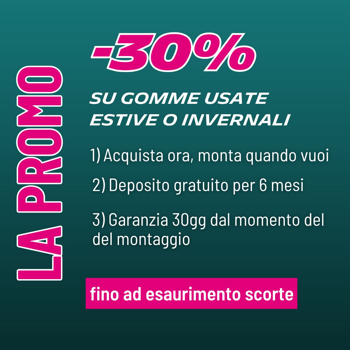 Promo Gomme Usate 2026