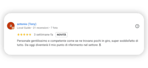 Recensione antonio (tony)
